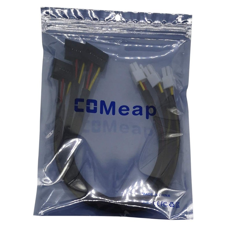 COMeap (3-Pack SATA Power Cable for Lenovo Motherboard, ATX 4 Pin to SATA Hard Drive HDD Power Adapter Extension 12-inch(30cm) - Image 5